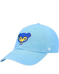 '47 Light Blue Chicago Cubs Logo Cooperstown Collection Clean Up Adjustable Hat At Nordstrom