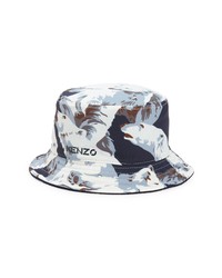 Kenzo Polar Bear Print Reversible Bucket Hat In Blue Black At Nordstrom