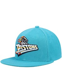 Mitchell & Ness Teal Detroit Pistons Hardwood Classics Xl Wordmark Snapback Hat At Nordstrom