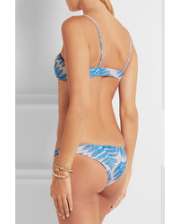 Mikoh Hermosa Printed Bikini Top Azure