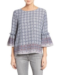 Gibson Tie Back Bell Sleeve Top