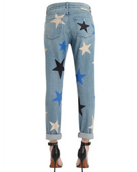 Stella McCartney Skinny Boyfriend Stars Print Denim Jeans