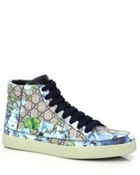 Gucci Blooms Print High Top Sneakers