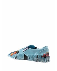 Doublet Graphic Print Fringed Sneakers