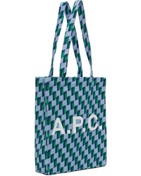 A.P.C. Blue Green Lou Tote Bag