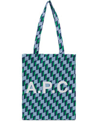 A.P.C. Blue Green Lou Tote Bag