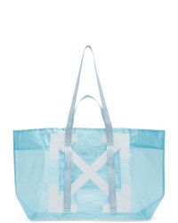 Off-White Blue Pvc Arrows Commercial Tote