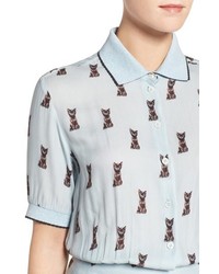 Paul & Joe Sister Cat Print Shirtdress