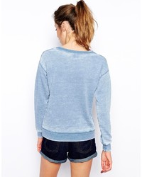 Asos Sweatshirt In Burnout With Miami Print