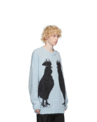 Loewe Blue Mohair And Wool Rooster Sweater