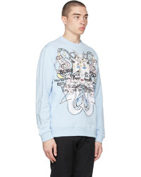 Burberry Blue Montage Print Sweater