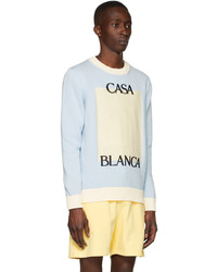 Casablanca Blue Off White Sweater