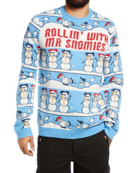 Topman Rollin With Ma Snomies Crewneck Sweater