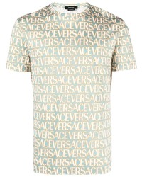Versace Allover Logo Print T Shirt