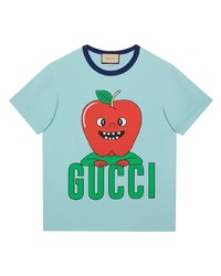 Gucci Apple Print Cotton T Shirt
