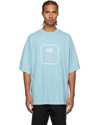 Palm Angels Blue Creative Services Print T Shirt