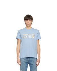 VERSACE JEANS COUTURE Blue Foil Logo T Shirt