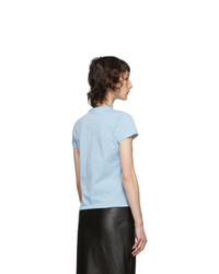 Balenciaga Blue Logo Fitted T Shirt