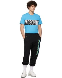 Moschino Blue Logo Panel T Shirt