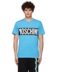 Moschino Blue Logo Panel T Shirt