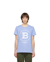 Balmain Blue Logo T Shirt