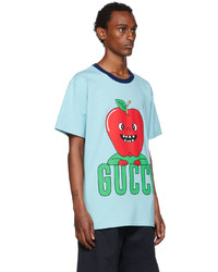 Gucci Blue Printed T Shirt