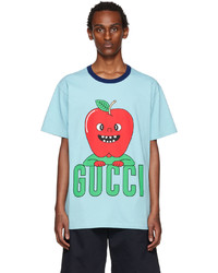 Gucci Blue Printed T Shirt