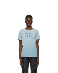 RRL Blue Standard Logo T Shirt