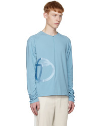 TheOpen Product Blue Symbol Half Zip T Shirt