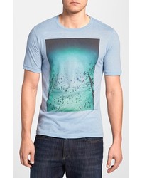 Bowery Supply Sky Birds Graphic T Shirt Light Blue Medium