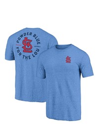 FANATICS Branded Powder Blue St Louis Cardinals Hometown Collection For The Lou Tri Blend T Shirt