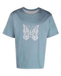 Needles Butterfly Print Cotton T Shirt