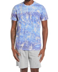 Sol Angeles Cobalt Palm Leaves Crewneck T Shirt