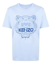 Kenzo Cotton Tiger Print Logo T Shirt