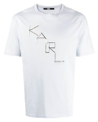 Karl Lagerfeld Diagonal Logo Cotton T Shirt