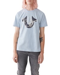 True Religion Brand Jeans Embroidered Buddha Graphic Tee In Blue Fog At Nordstrom