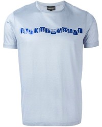 Emporio Armani Metallic Logo Print T Shirt