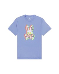 Psycho Bunny Ethan Deco Bunny Graphic Tee In Deco Blue At Nordstrom