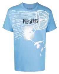 Pleasures Glow Logo Print T Shirt