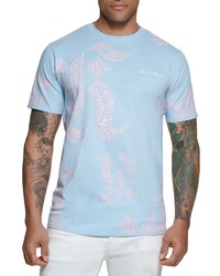 KARL LAGERFELD PARIS Gothic Cotton T Shirt In Light Blue At Nordstrom