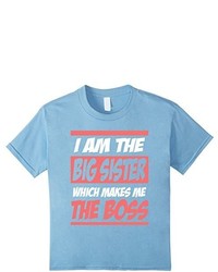 Im The Big Sister Which Makes Me The Boss T Shirt Sis Noona Gift Tee Big Sister T Shirt