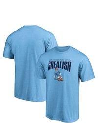 BREAKINGT Jack Grealish Sky Blue Manchester City Player Graphic T Shirt