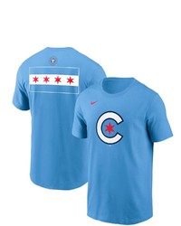 Nike Light Blue Chicago Cubs 2021 City Connect Graphic T Shirt