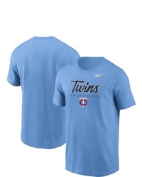 Nike Light Blue Minnesota Twins Cooperstown Collection Wordmark Script Logo T Shirt At Nordstrom