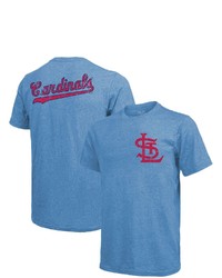 Majestic Threads Light Blue St Louis Cardinals Throwback Logo Tri Blend T Shirt At Nordstrom