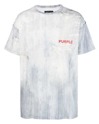 purple brand Logo Print Cotton T Shirt