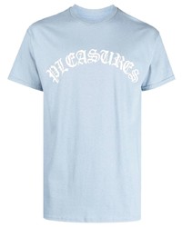 Pleasures Logo Print Cotton T Shirtl