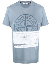Stone Island Logo Print Crew Neck T Shirt