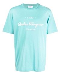 Salvatore Ferragamo Logo Print Short Sleeved T Shirt