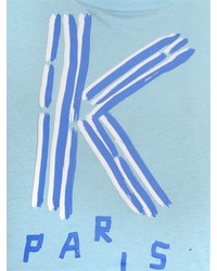 Kenzo Logo Printed Cotton Jersey Crop T Shirt